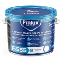 Полиуретановая эмаль 2К Finlux F-555 CorrozoStop черный, 6 кв.м 4603783206360