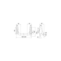 Механизм антипаник бара Doorlock DL PD910FR-BAR PZ72 mm, PVD нержавеющая сталь, огнестойкий, без внешней ручки 75446