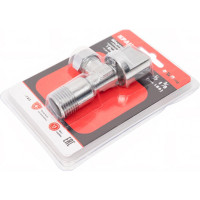 Шаровой угловой кран Terma 1/2 на 3/8 с цангой на 10 мм., с отражателем 33723 (тип l86) 25624