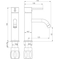 Смеситель для умывальника RavSlezak Seina цвет бронза SE922.5SM