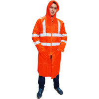 Сигнальный плащ-дождевик SAMGRUPP 2-соп, пвх, оранжевый, р. xxl SAMC-056500001