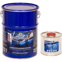 Краска POLIMER MARINE полиуретановая белая 5 кг двухкомпонентная 2к полуглянцевая КП5Б