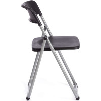 Складной стул Tetchair folder 3017h каркас: металл, сиденье/спинка: пластик, 49x46.5x73.5 см, black (черный) / grey (серый) 20469