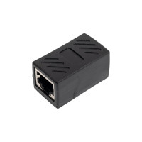 Модуль VCOM rj-45 f - rj-45 f ftp проходной abs пластик черный кат.5e CT251S
