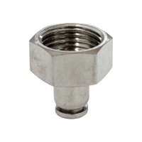 Пневмофитинг цанговый прямой PI TOOLS Cn-I-1/2F-6 для полиуретановых и рилсановых трубок, Арт. 5208