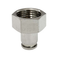 Пневмофитинг цанговый прямой PI TOOLS Cn-I-1/2F-8 для полиуретановых и рилсановых трубок, Арт. 5215