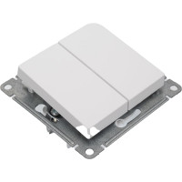 2-клавишный переключатель Systeme Electric Atlasdesign лотос сх.6/2, 10ах, механизм ATN001365