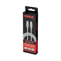 Кабель ProMega u97, 100w, 1м, type-c to type-c, белый 1639344