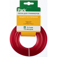 Леска для триммеров 2.4 мм, 15 м, квадрат со стержнем PARK 990635