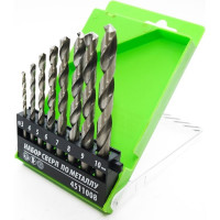 Набор сверл по металлу 8 шт, 3, 4, 5, 6, 7, 8, 9, 10 мм Pobedit 4511008