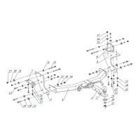 Фаркоп Бизон для Hyundai Santa Fe 2012-2018, Kia Sorento II XM 2012-2020, тип шара E FA 0724-E(N)