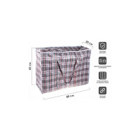 Сумка хозяйственная PERFECTO LINEA на молнии, в клетку, 80x60x30 см 42-806030