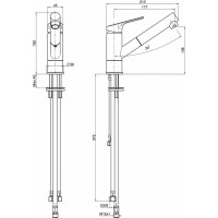 Смеситель для кухни Fima Carlo Frattini Kitchen Serie 4 с выдвижной лейкой, хром F3768CR