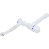 Сифон для мойки Unicorn, прикручивающийся выпуск 1 1/2" (Ø 40), круглый перелив, нержавеющая чашка, винт 6x40, отвод в канализацию Ø40×Ø40/50 В423