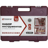 Универсальный набор инструмента THORVIK TS072 1/4", 1/2DR, 72 предмета 054004