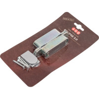 Петля AGB E30200.02.34.567 матовый хром, ECLIPSE 3.0, 4 накладки в комплекте, блистер 43039