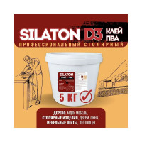 Клей SILATON ПВА Профессиональный столярный D3, водостойкий, 5 кг PVAD3/5