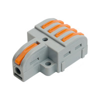 Клемма супер-компактная разветвительная STEKKER 1 вход, 4 выхода, наборная, LD220-104 (DIY упак 10 шт), 49792