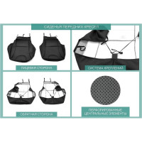 Чехлы на сиденья DEFLY Renault Kaptur, 2016-2022, экокожа черная Rn9-2K