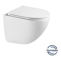 Унитаз подвесной VINCEA Bien Tornado, безободковый, цвет белый, ультратонкое soft-close сиденье VT1-51T