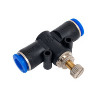 Фитинг для пластиковых трубок с металлическим регулятором 10x10 мм Rockforce RF-SPA10(2048)