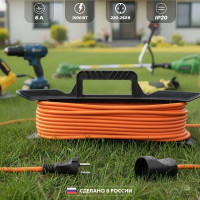 Силовой удлинитель на рамке PROGIX 30 метров ПВС 2x0.75 URB30