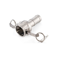 Камлок нержавеющий тип С TITAN LOCK серия EcoLine розетка с хвостовиком 1/2, AISI304, TL50CSS-EL