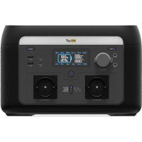 Портативная электростанция TopOn LFP 600 Вт, 2 розетки 220 В, 2 DC и авторозетка 12.6 В, 2 Type-C 100 Вт, 2 USB, фонарь, EPS, Wi-Fi Bluetooth TOP-H600