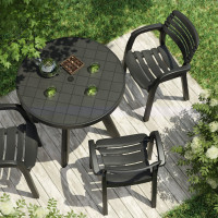 Стол круглый ЗПИ "Альтернатива" "Атлант" 900 мм (графит) М8820