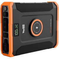 Внешний аккумулятор TopON 60000mAh DC 90W, 2 Type-C PD 60W и 30W, USB QC3.0 18W, Qi 15W, авторозетка 120W, фонарь, защита от брызг, LiFePO4 TOP-X60
