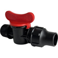 Кран переходной Poliext компрессионный с наружной резьбой 16xН3/4 PN6 07060015