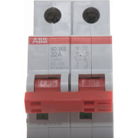 Рубильник ABB 2 полюса SD202/32 рычаг красный 2CDD282101R0032