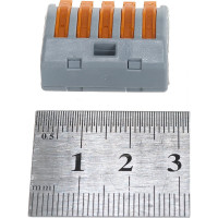 Клеммы WAGO 222-415, 5Х2,5мм2, с рычажком, упаковка 40шт 53163