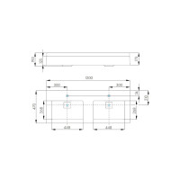 Раковина AQUATON Сакура 1200 две чаши, белая 00060801