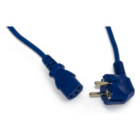 Кабель питания компьютера Hyperline PWC-IEC13-SHM-5.0-BL (Schuko+C13) (3x1.0), 10A, угловая вилка, 5м, цвет синий (ПВС-АП-3*1,0-250-S22C13-10-5,0 ГОСТ 28244-96) 281891