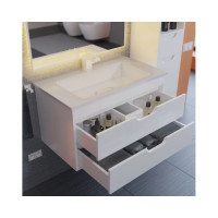 Тумба под раковину для ванной Uperwood Modul_80 см, подвесная, глянцевая, белая 2930205152