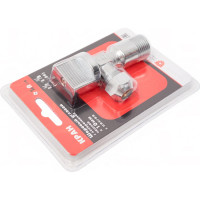 Шаровой угловой кран Terma 1/2 на 3/8 с цангой на 10 мм., с отражателем 33723 (тип l86) 25624