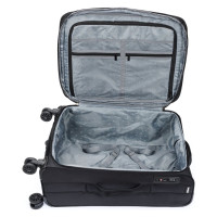 Чемодан Torber Brosno, черный, нейлон 600D, 43.5x26x68 см, 56 л T1901M-Black