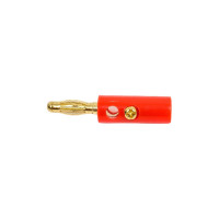 Штекер Banana Pro Legend GOLD красный, винтовое крепление, 4 мм PL2438