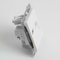 Розетка STEKKER телевизионная + компьютерная RJ-45 (механизм), gls00-7106-01, 75 ом, 5-862мгц, серия катрин, белый, 49181