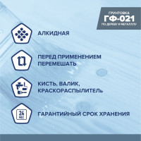 Грунтовка Михалыч ГФ-021 серая, 0.8 кг 1-961370