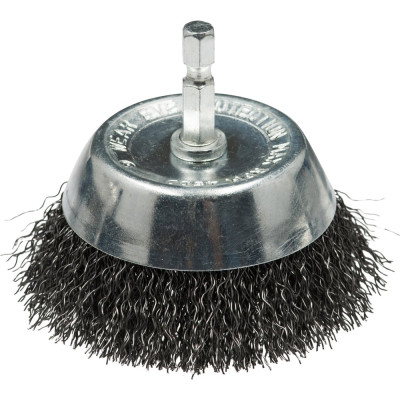 Щетка чашечная (15 шт; 50 мм; хвостовик HEX1/4; нержавеющая гофрированная проволока 0.3 мм) для дрелей Профоснастка 20902001