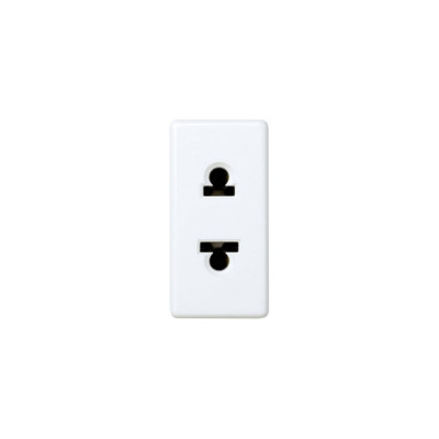 Двухполюсная розетка Simon без заземления, евро-американский стандарт, 16А 250В, S27, белый 27438-34