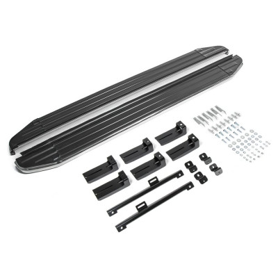 Алюминиевые пороги Rival Premium для Skoda Kodiaq II 2017-н.в., 180 см, 2 шт., A180ALP.5102.2