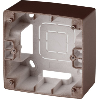 Коробка накладного монтажа ЭРА 12610113 1 пост, Эра 12, бронза Б0043167