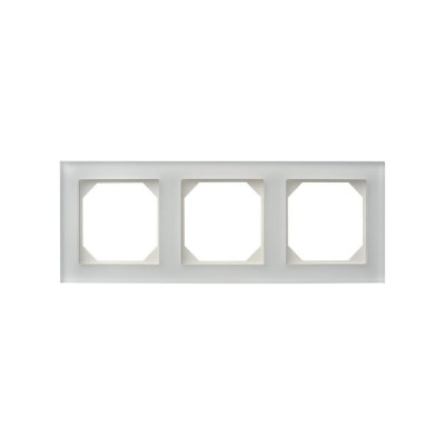 Трехпостовая рамка LIREGUS Эпсилон К14-245-03 E/WGG белое стекло 28-253