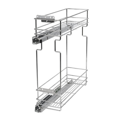 Выкатная корзина бутылочница с доводчиком Lemax prof в базу 200 мм левая VK-03-200-DL