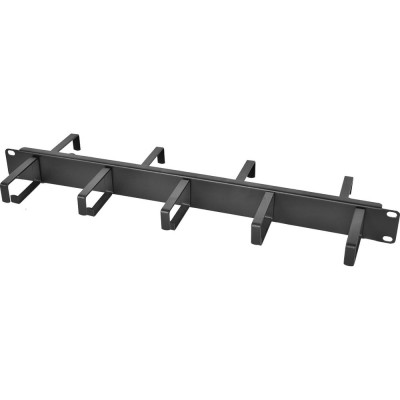 Кабельный органайзер ЦМО, горизонтальный, двусторонний, 19", 1U, 9 колец, черный ГКО-1-9-9005