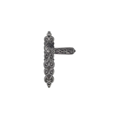 Дверная ручка на длинной накладке GENESIS ARABESCO BL. SILVER PS 940000000398