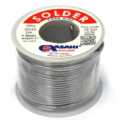 Припой (1.6 мм, 0.25 кг, Sn60/Pb40, HF533 флюс RMA ) ASAHI 00-00001436